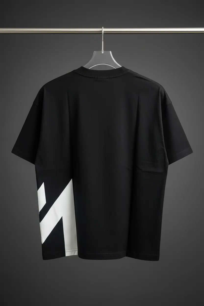 Oversized heavyweight kids t-shirt black