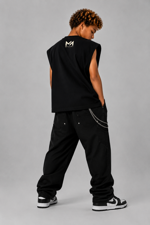 MILANI Born for Stardom Heavyweight Sleeveless Tee – Black