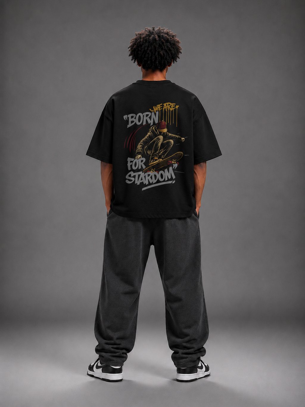 MILANI Born for Stardom Oversized T-Shirt – Black