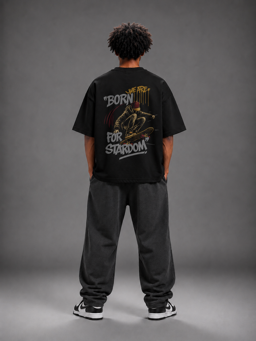 MILANI Born for Stardom Oversized T-Shirt – Black