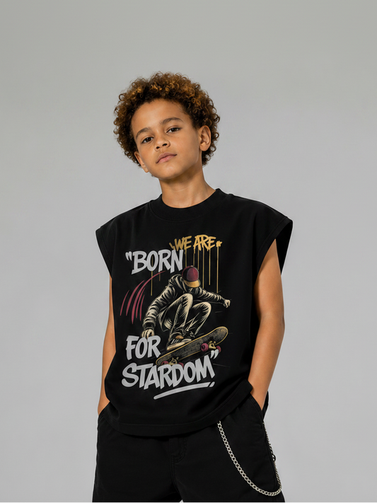Born For Stardom Kids Oversized Sleeveless Top