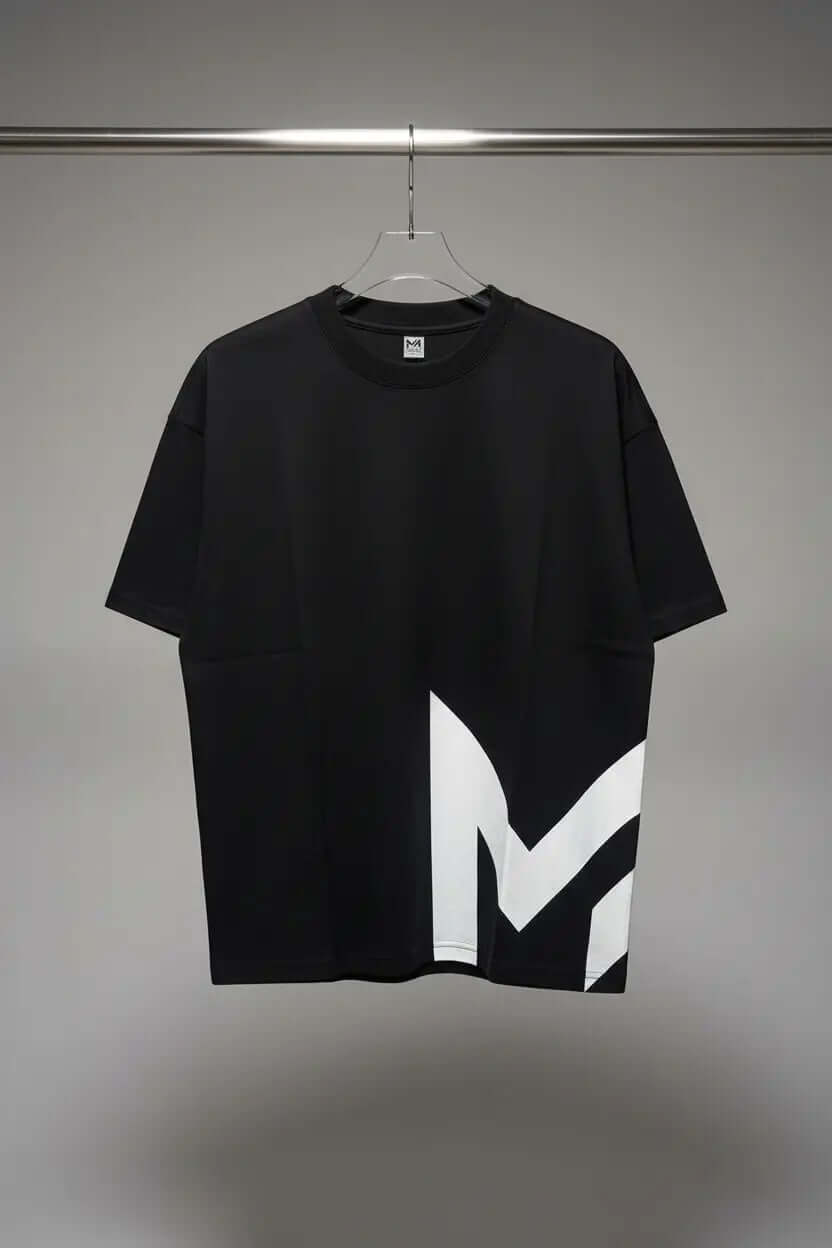 Quality Oversized drop shoulder heavyweight kids t-shirt black