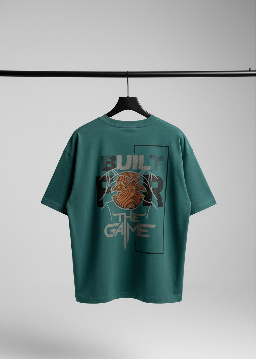 BUILT FOR THE GAME Kids Oversized T-Shirt – Premium Basketball Streetwear Tee