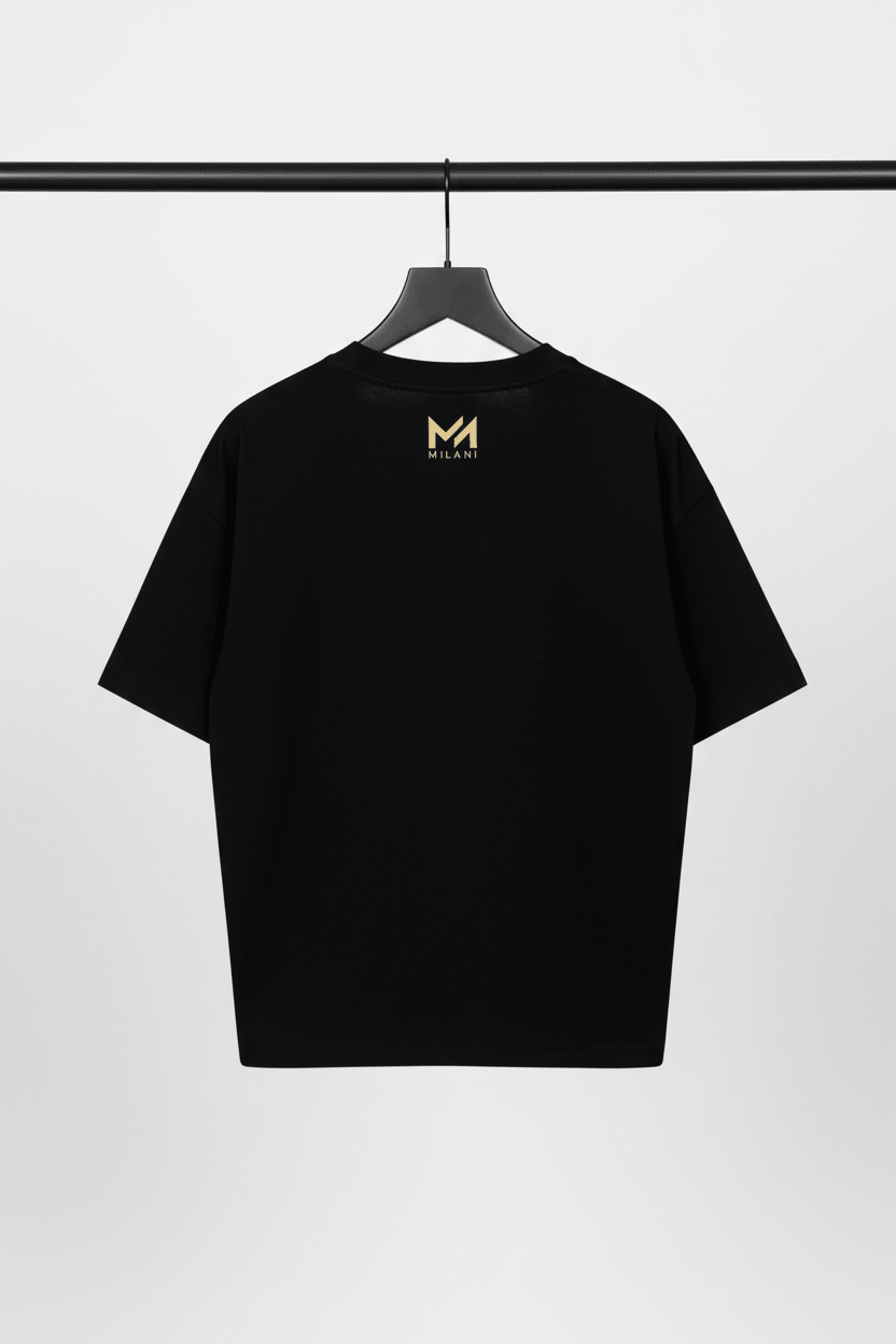 DREAM BIG Kids Oversized T-Shirt – Black Heavyweight Cotton Graphic Streetwear Tee
