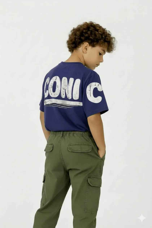 ICONIC Kids Oversized T-shirt – Blue T-Shirt