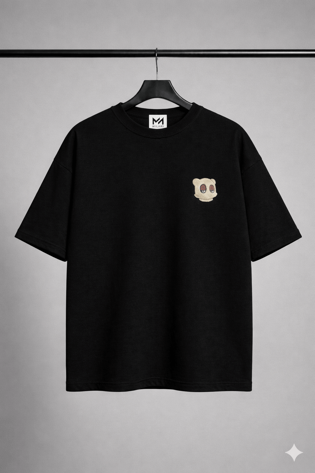 MASK OFF Oversized T-Shirt – Black Heavyweight Cotton Streetwear Tee