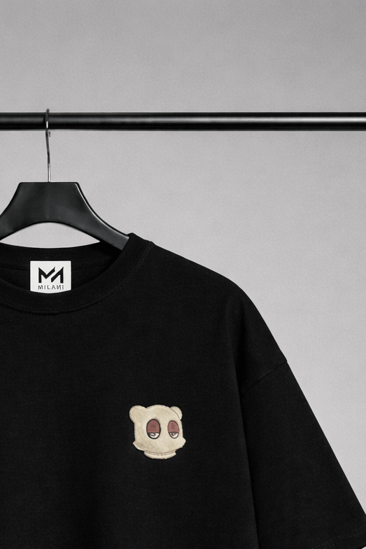 MASK OFF Oversized T-Shirt – Black Heavyweight Cotton Streetwear Tee