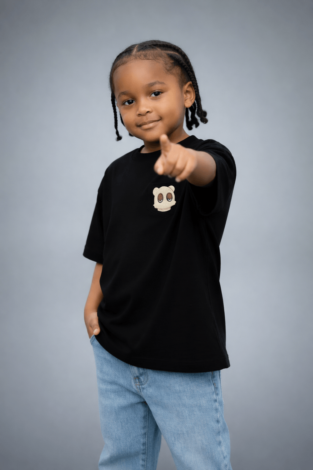 MASK OFF Oversized T-Shirt – Black Heavyweight Cotton Streetwear Tee