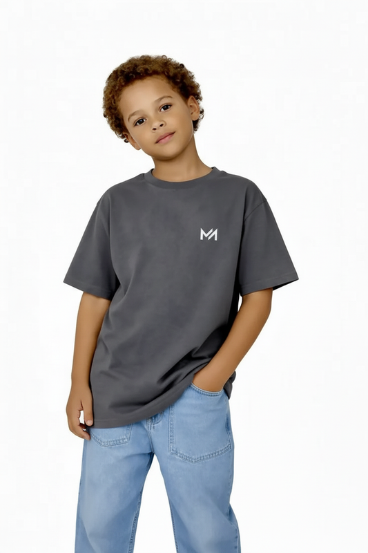 MILANI MM Charcoal Grey Tee - Swaggish Front Pose