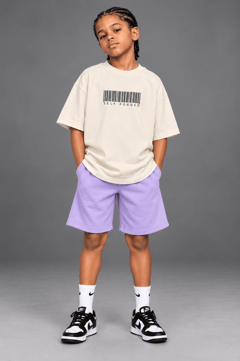 ORIGIN SELF FORGED Oversized Off-White T-Shirt - MILANI CLOTHINGORIGIN SELF FORGED Oversized Off-White T-ShirtKids Streetwear T-ShirtsMILANI CLOTHINGMILANI CLOTHING2-3 yearsORIGIN SELF FORGED Oversized Off-White T-Shirt