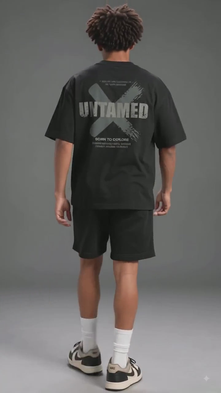 ORIGIN UNTAMED Oversized Black T-Shirt